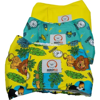 toaleta pro psa MISOKO Pratelné plenky pro psy MISOKO&CO - HOLIDAYS potisk MIX 3ks Velikost: L