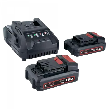 Sada nářadí FLEX P-Set 22 Q sada dvou akumulátorů 2,5 Ah, 18 V