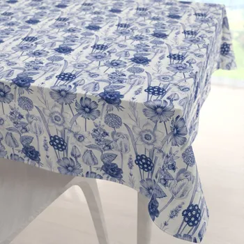 ubrus Dekorační čtvercový ubrus PML-090 Modré jarní květiny na bílém 50x50 cm