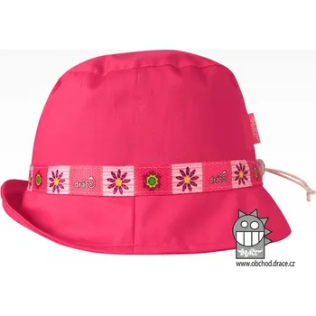 Klobouk Bavlněný letní klobouk Dráče - Palermo 08, sytě růžová, kytičky Barva: Růžová, Velikost: 46-48