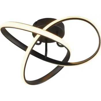 Trio Leuchten R62101132 MEO - Stropní moderní LED lustr v černé barvě, 15W, 1800lm, 3000K, Ø 40cm (Moderní stropní přisazený lustr )