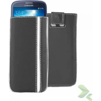 Pouzdro na mobilní telefon Valenta Valenta Pocket Stripe – kožené pouzdro s posuvníkem pro Samsung Galaxy S4/s Iii, Htc One a další (černé)