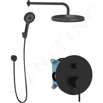 Sprchový set kielle Oudee Sprchový set s baterií pod omítku, pro 2 spotřebiče, s příslušenstvím a tělesem, matná černá, 20602SP24