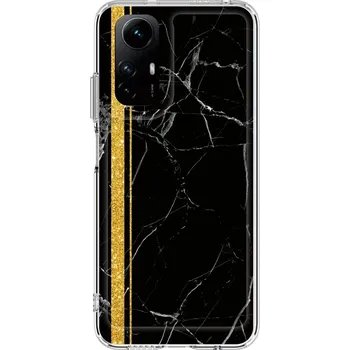 Pouzdro na mobilní telefon Kryt STYLE Xiaomi Redmi Note 12S pevný Mramor černo-zlatý (obal neboli pouzdro na Xiaomi Redmi Note 12S)