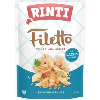 Krmivo pro psa Rinti Filetto Pouch in Jelly kuřecí s lososem 24 x 100 g