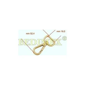 karabinka kovová D1087 - 20 mm pozlacená, Itálie celé balení