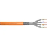 Digitus Instalační kabel CAT 7 S-FTP, 1200 MHz Dca (EN 50575), AWG 23/1, klubko 100 m, simplex, barva oranžová DK-1743-VH-1