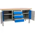 Dílenský stůl Rauman Dílenský stůl se zásuvkami 169 x 60 x 86,5 cm modrý
