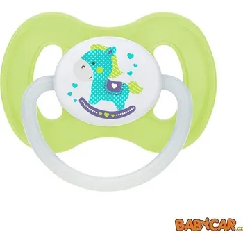 dudlíky CANPOL BABIES silikonový dudlík symetrický TOYS 6-18m 1ks Zelená