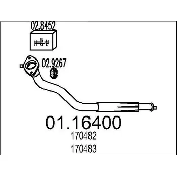 Výfuková trubka Výfuková trubka MTS 01.16400