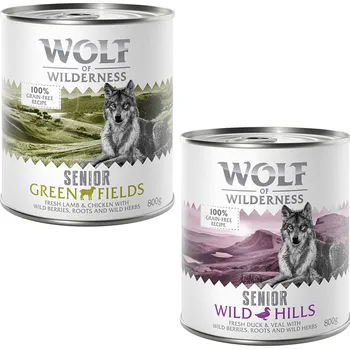 Pro psa 12x800g Little Wolf of Wilderness Senior - míchané balení