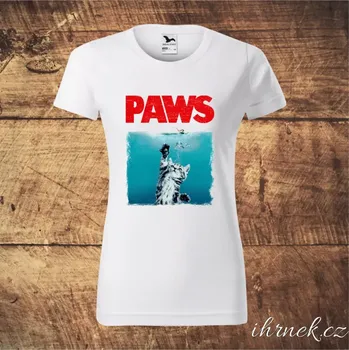 Dámské tričko Tričko dámské Paws - bílé, černé
