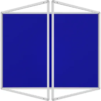 Allboards,Textilní modrá vitrína v hliníkovém rámu - 120x120 cm,SC1212FN