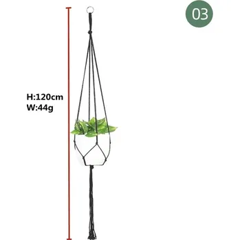 Květináč Závěsný ručně pletený obal na květináč | Závěsné macrame - 3