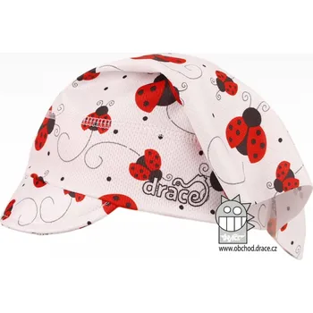 Čepice Funkční šátek Dráče - Emily kšilt 03, bílá, beruška Barva: Bílá, Velikost: S 50-52