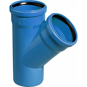 Kanalizační potrubí Odbočka dvojitá odpadní odhlučněná Osma Ultra dB Ud BDA 67°, DN 110 x 110 x 110, modrá