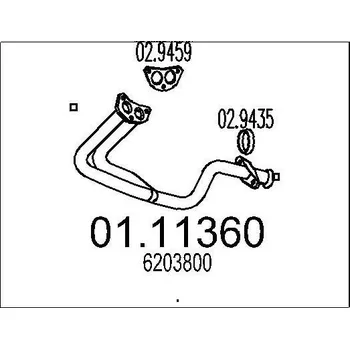 Výfuková trubka Výfuková trubka MTS 01.11360