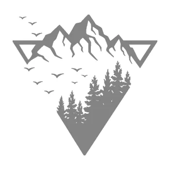 Samolepící dekorace SAMOLEPKA Krajina hory 042 levá magický trojúhelník (17 - šedá) NA AUTO, NÁLEPKA, FÓLIE, POLEP, TUNING, VLASTNÍ TEXT, TISK, AUTOSAMOLEPKY.cz, POLEPY, OBRÁZEK, LOGO, SAMOLEPKY