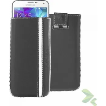 Pouzdro na mobilní telefon Valenta Valenta Pocket Stripe - Kožené pouzdro pro Samsung Galaxy S5, Sony Xperia Z a další (černé)