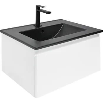 Koupelnový nábytek SAT Koupelnová skříňka s umyvadlem SAT B-WAY 59x30x45 cm bílá lesk BWAY60WU4BB BWAY60WU4BB