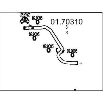 Auto-moto Výfuková trubka MTS 01.70310