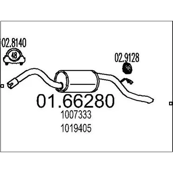 Tlumič výfuku Zadní tlumič výfuku MTS 01.66280