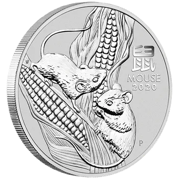 Lunární série III. - stříbrná mince Year of the Mouse (Rok krysy) 5 Oz 2020