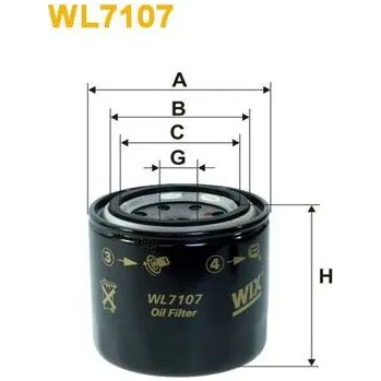 Olejový filtr Olejový filtr WIX FILTERS WL7107