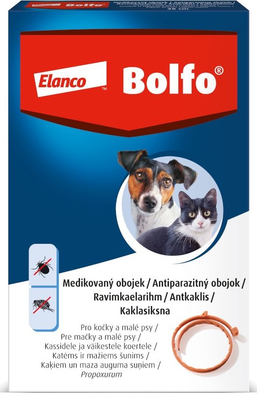 Bolfo obojek pro kočky a malé psy 38 cm