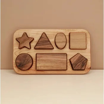Dřevěná hračka Oyuncakhouse Puzzle geometrické tvary