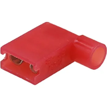 Auto elektroinstalace Izolovaný konektor úhlový faston samice 6,3mm, vodič 0,5-1,5mm², Balení: 100ks<br />Výrobce: - 424106