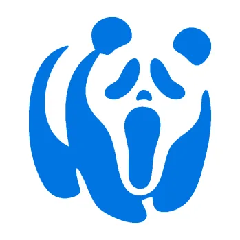 Autodoplněk Samolepka na auto Panda 014 pravá maska Vřískot (11 - modrá oceán) NÁLEPKA, FÓLIE, POLEPY, TUNING, VLASTNÍ TEXT, TISK, AUTOSAMOLEPKY.cz, SAMOLEPKY, OBRÁZEK, LOGO, VÝROBA, PRODEJ