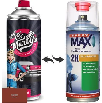 Barva ve spreji Barva ve spreji RAL 8004 stupeň lesku Polomat kvalita laku 2K Polyuretanový lak