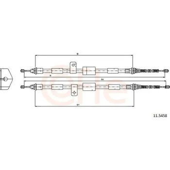 Lanko parkovací brzdy Tažné lanko, parkovací brzda COFLE 11.5458