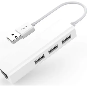 Síťová karta Síťová karta USB 2.0 RJ45 s rozbočovačem - USB