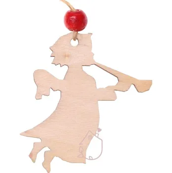 Vánoční ozdoba Vánoční anděl dřevěný na pověšení