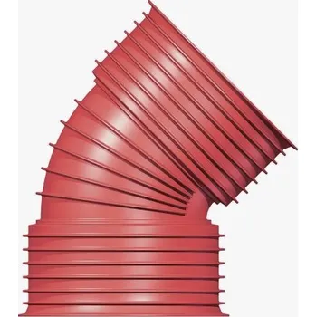 Kanalizační potrubí Wavin ULTRA RIB 2 URB koleno DN150/150mm, 7,5°, žebrované, červená