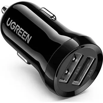 Nabíječka do auta UGREEN ED018, 2x USB, 24W (černá)