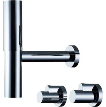 Sifon Hansgrohe FLOWSTAR sada designový sifon 140mm, zásuvná trubka, krytka odtokového ventilu, chrom