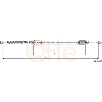 Lanko parkovací brzdy Tažné lanko, parkovací brzda COFLE 92.10.6682