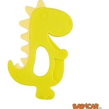 Hračka pro kojence CANPOL BABIES silikonové kousátko DINOSAURUS Žlutá