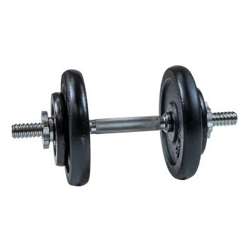 Acra Jednoruční Činka 14 kg černá litina (2 x 1,25 kg + 2 x 5 kg + osa 25 mm)