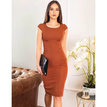 Dámské šaty Pouzdrové šaty v cihlové barvě VSB LAILA , VELIKOST 2XL