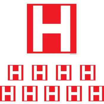 Walteco Hydrant H, 150x150mm, samolepka Množství: 10 ks