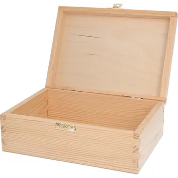 Úložný box Dřevotéka Dřevěná krabička se zámkem 22x16x10cm Dřevotéka Dřevěná krabička se zámkem 22x16x10cm Šperkovnice