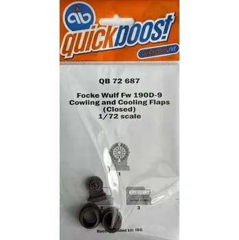 Plastikový model Quickboost 1/72 Fw 190D-9 cowling&cooling flaps, closed (IBG)