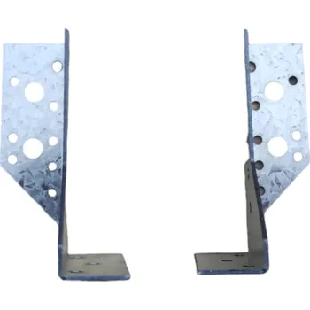 Tesařské kování Dělená trámová patka 30x100x80 mm, Zn.