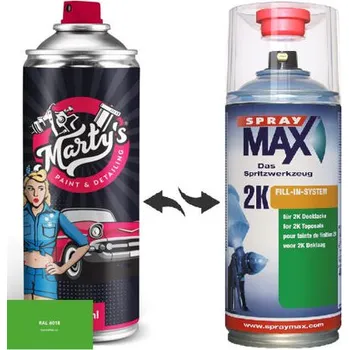 Barva ve spreji Barva ve spreji RAL 6018 stupeň lesku Polomat kvalita laku 1K Akrylátový lak