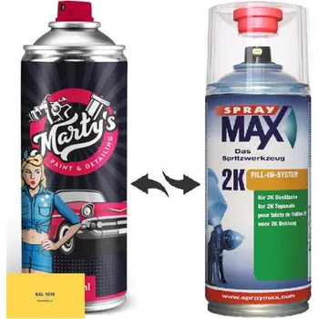 Barva ve spreji Barva ve spreji RAL 1018 stupeň lesku Polomat kvalita laku 1K Akrylátový lak