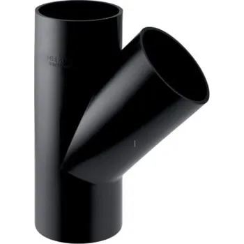 Kanalizační potrubí Geberit PE odbočka 45°, DN90/56, odpadní, PE-HD, černá